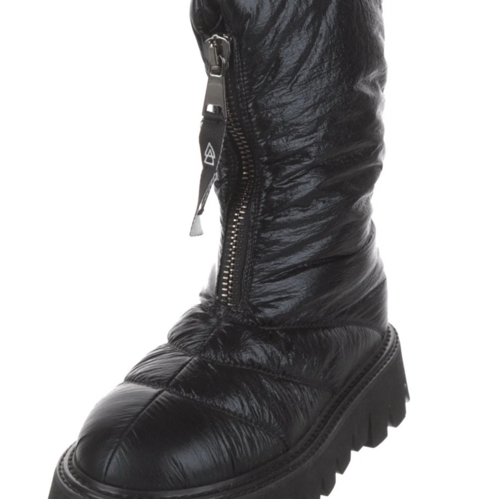 Elena Iachi Quilted Black Combat Boots